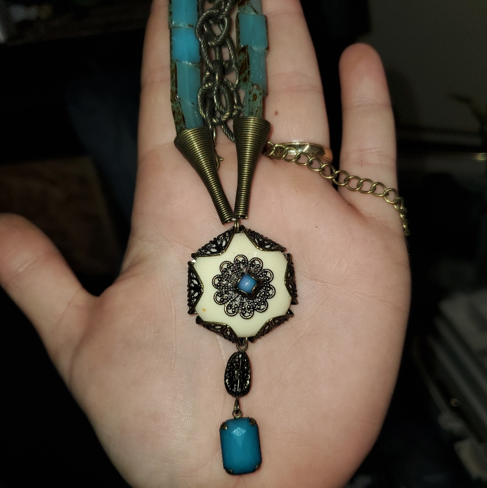 Turquoise Necklace, Handmade